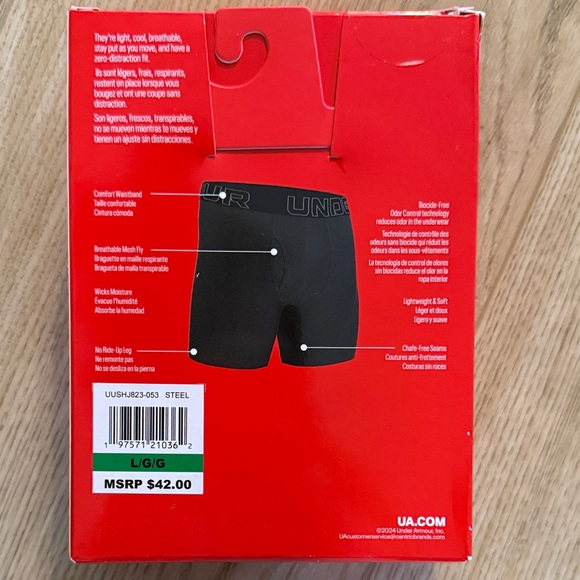 Under Armour Men's Boxerjock 3-Pack - Black & Gray - Picture 2 of 2